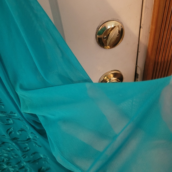 Teal INC embroidered top XL - Picture 4 of 6